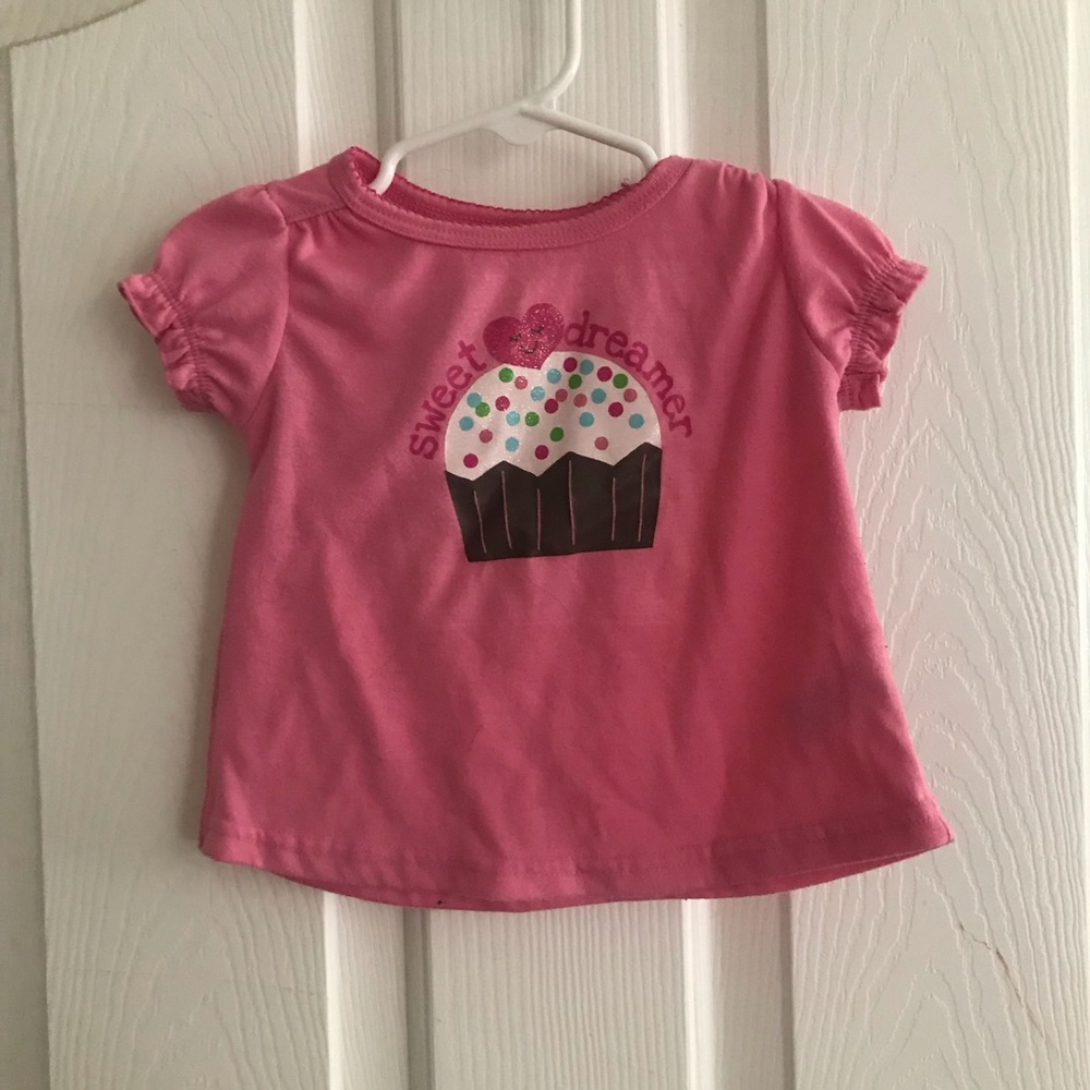 3/$9 Carters Baby Girls 12M Cupcake PJ Sleep Top